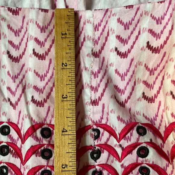 Temperley London Poet Tea Length Embroidered Dress Pink Eyelet Midi Small 4 - Picture 16 of 17